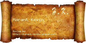 Harant Kevin névjegykártya